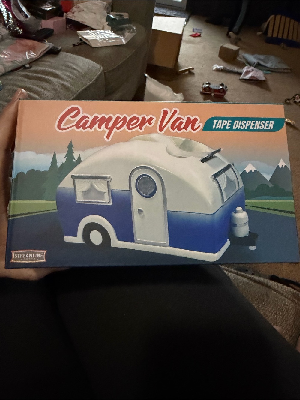 Camper Van Tape Dispenser - Blue and White